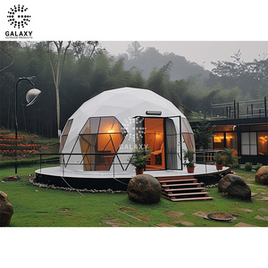 Stylish natural aesthetics luxury air inflatable waterproof pvc inflatable cover glamping geodesic dome tent in italy