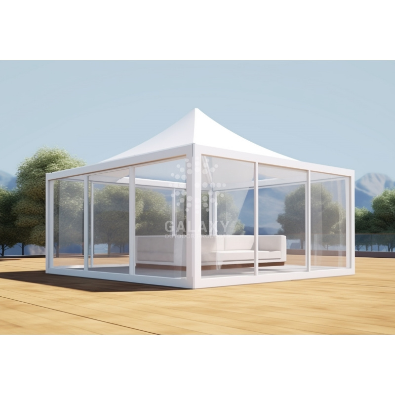 20x20  portable exhibition trade tent aluminum alloy pvc pagoda tent 12x12 high peak canopy tent