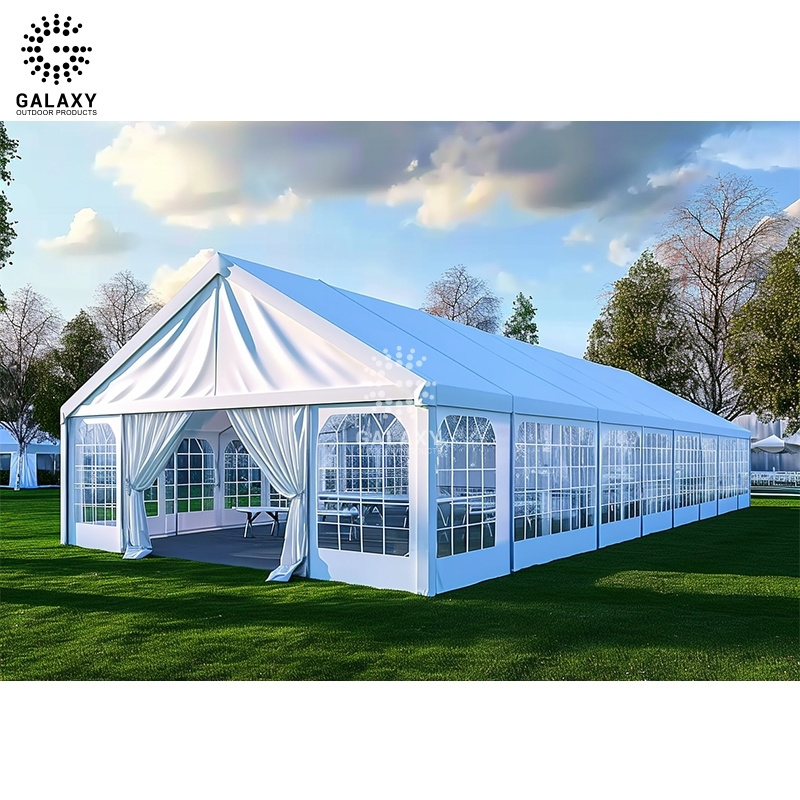 Outdoor Waterproof Transparent Roof Frame Tent 10x20 20 x 30 30x60 Large White Wedding Party Tent with Logo for Commercial