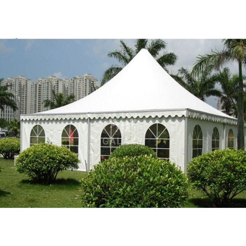 20x20  portable exhibition trade tent aluminum alloy pvc pagoda tent 12x12 high peak canopy tent