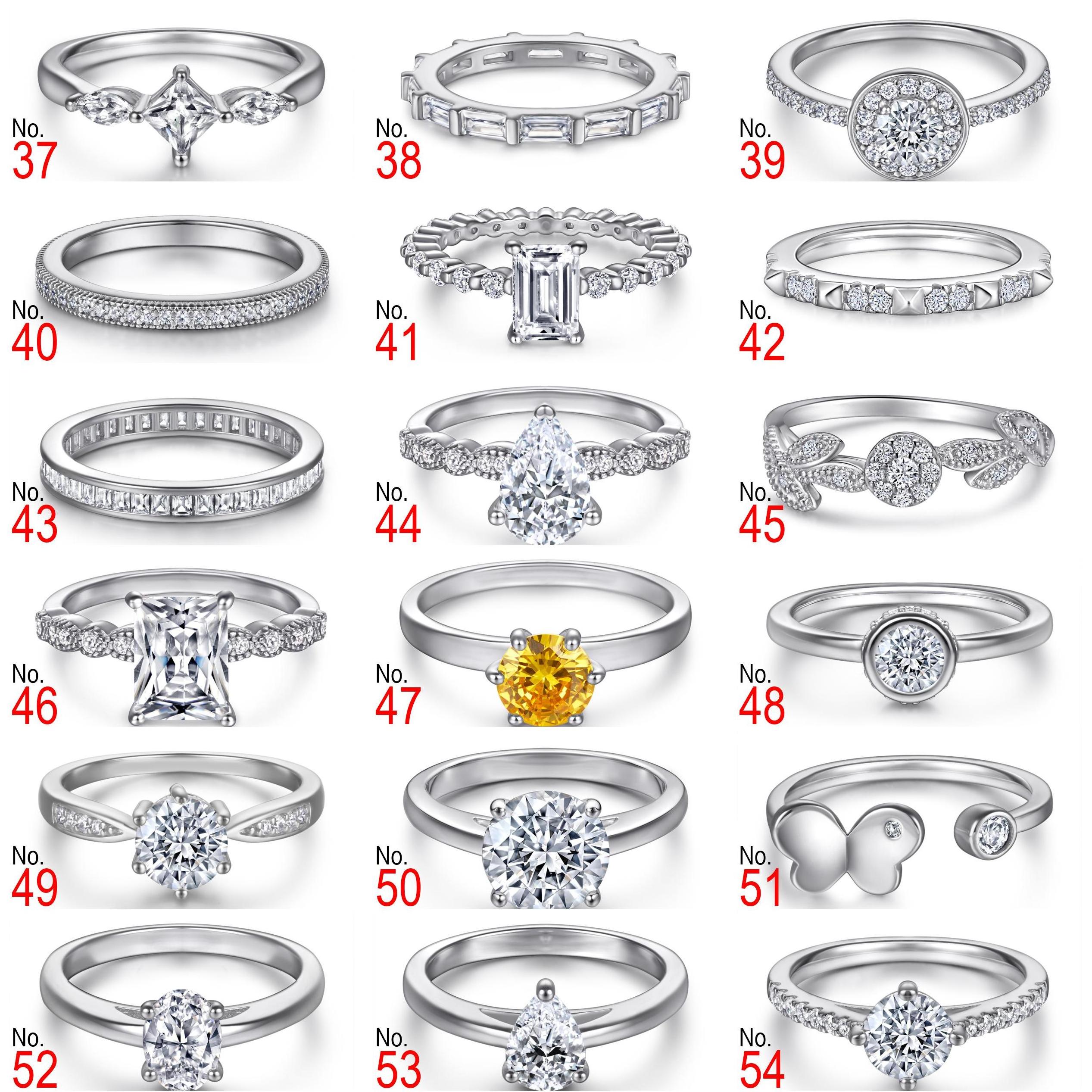 205 Wholesale Price Trendy Ring 925 Sterling Silver 5A Cz Zircon Stone Diamond Wedding And Engagement Rings For Women