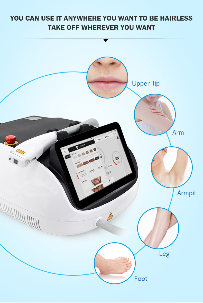 Hot sale professional painless hair laser removal machine/portable diode 808 laser hair removal machine