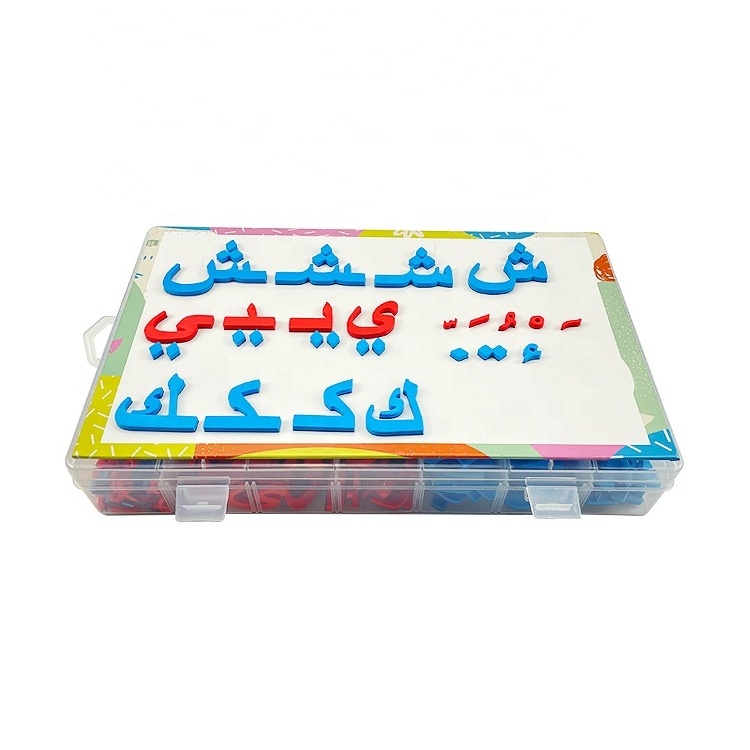 Custom language Chinese English French Spanish Russian Arabic Alphabet educational learning kid Magnet Letters toys