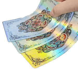 Manufacturer high quality tarot deck pvc card game printing classic pink gold foil laser custom tarot cards and oracle