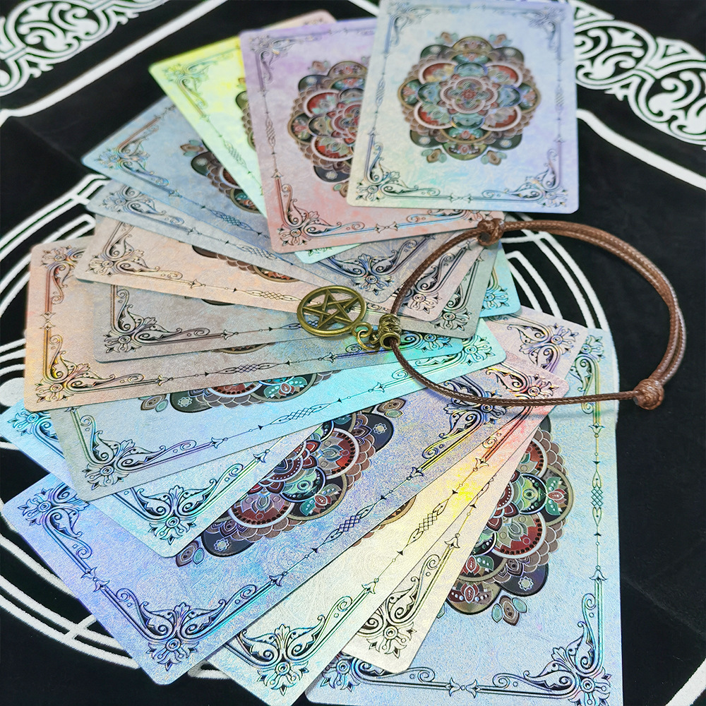 Manufacturer high quality tarot deck pvc card game printing classic pink gold foil laser custom tarot cards and oracle