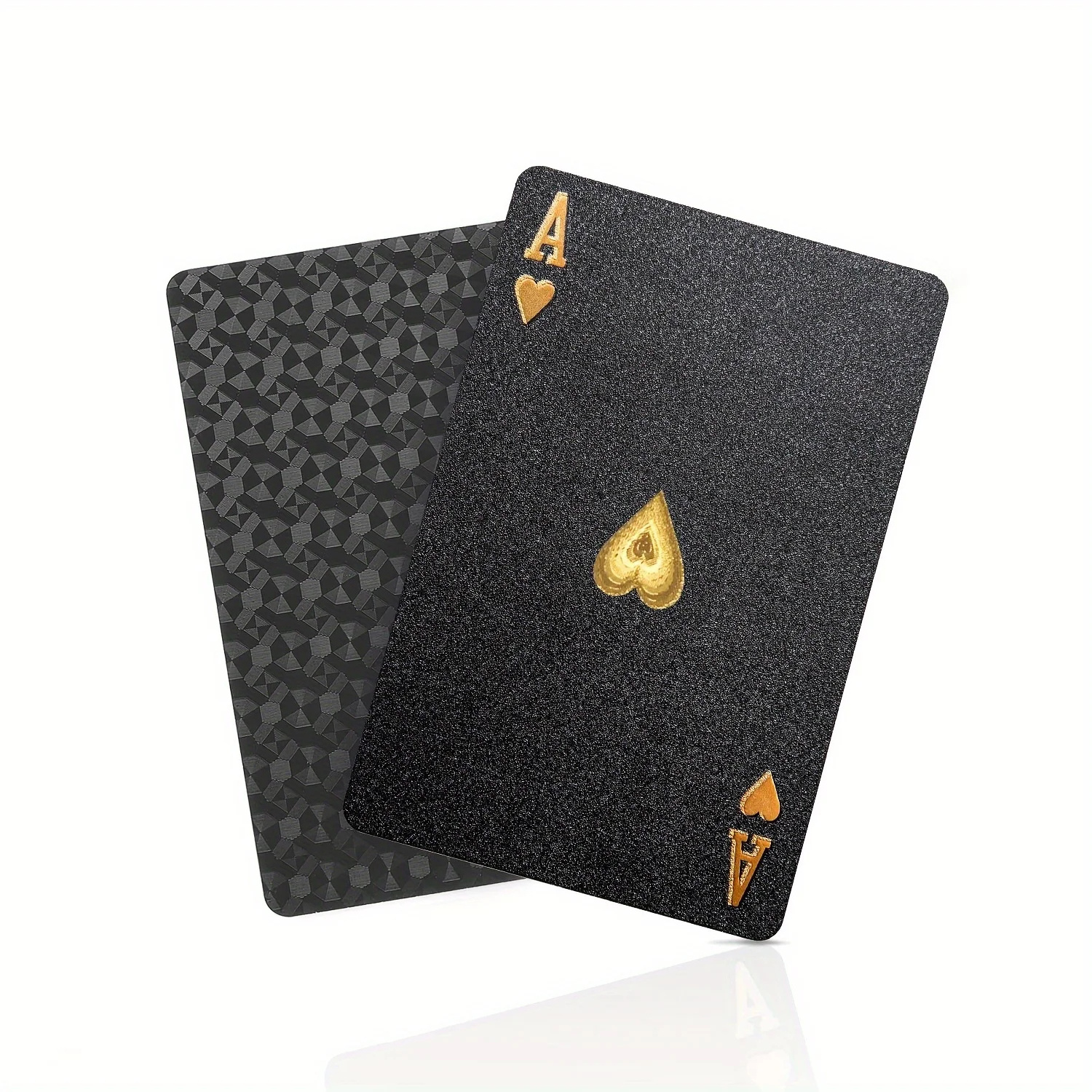 High Quality Premium Waterproof Plastic PET Black & Golden custom Logo Gold Foil Anime Custom Printing Playing Cards Poker Card