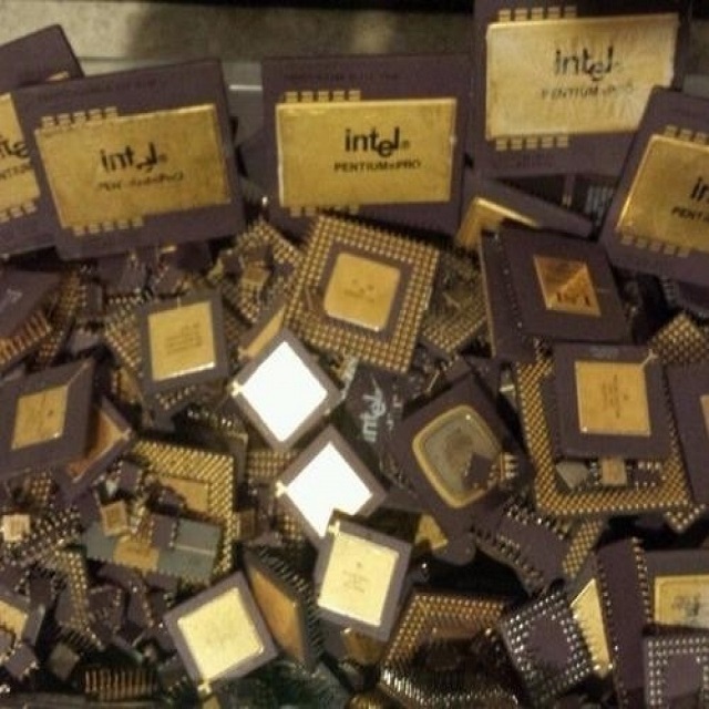 Ceramic cpu scrap for gold recovery and scrap motherboards