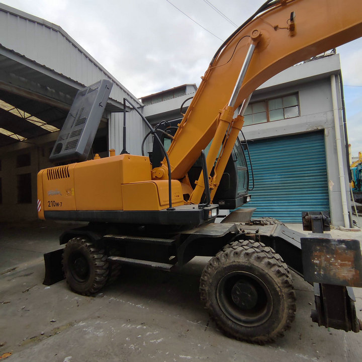 high power china second-hand excavator  Hyundai  R210W-7 draulic wheel used digger good  condition R210W-7 FOR sale