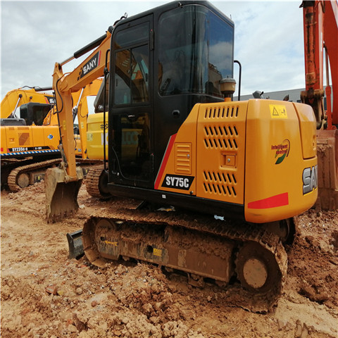 7 Ton Second Hand Sany SY75C Excavator Used Hydraulic Crawler Excavator Crushing Hammer Excavator For Sany SY 75 digger