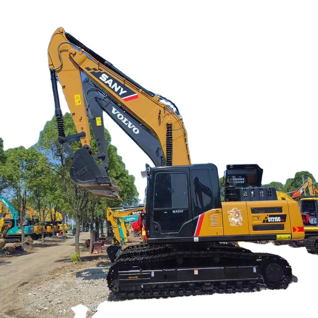 sany sy215c second-hand excavator good condition china brand 21ton used digger sy215c sy75c sy135c for cheap sale in shanghai