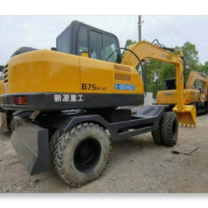 chinese Xinyuan Heavy Industry B75W  used wheel excavator 7tons B75W-9T Tire excavator for sale