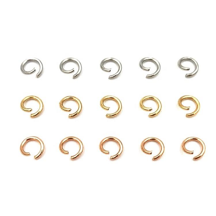 1x6mm to 1x10mm  Stainless Steel Jump Rings  No Tanish DIY jewelry Components  Gold rose gold  Split rings 1 bag=1000 pcs