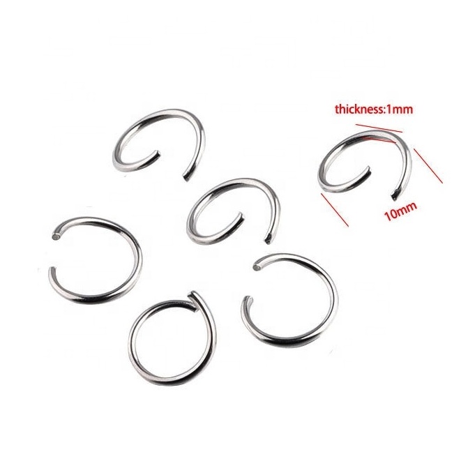 1x6mm to 1x10mm  Stainless Steel Jump Rings  No Tanish DIY jewelry Components  Gold rose gold  Split rings 1 bag=1000 pcs