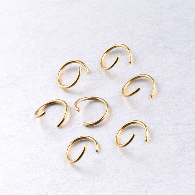 1x6mm to 1x10mm  Stainless Steel Jump Rings  No Tanish DIY jewelry Components  Gold rose gold  Split rings 1 bag=1000 pcs