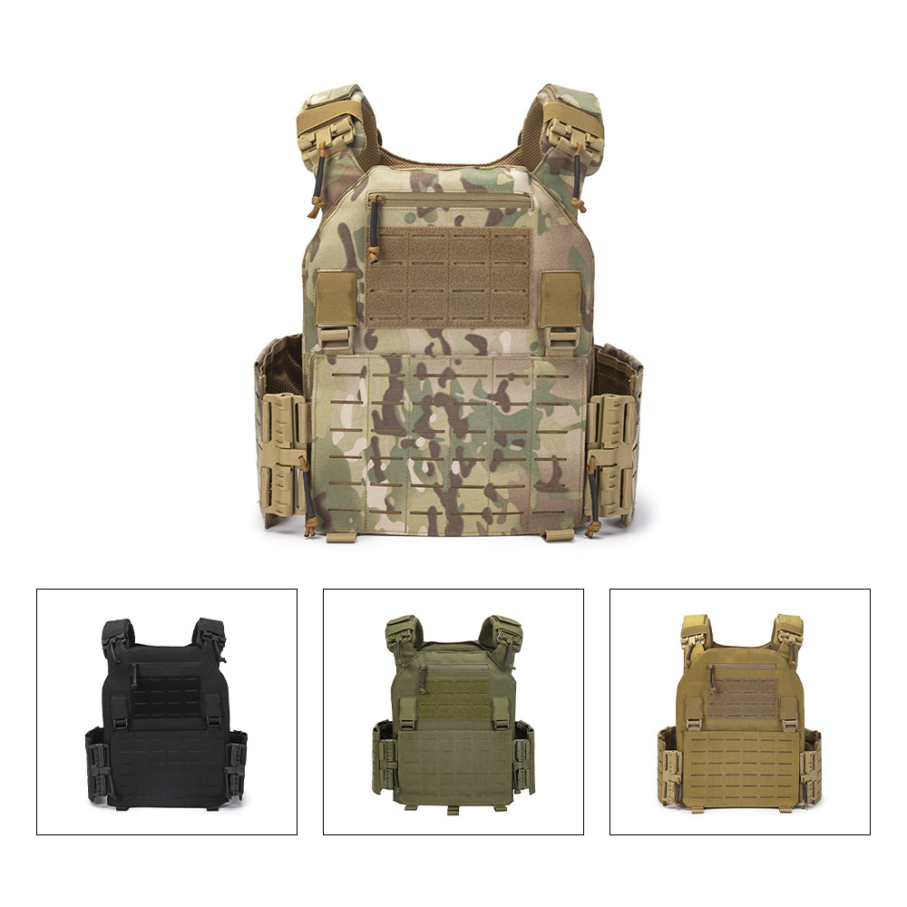 GAF 1000D Nylon Multicam Tactic Equip Laser Cut Molle Vest Durable Adjustable Plate Carrier Tactical Vest