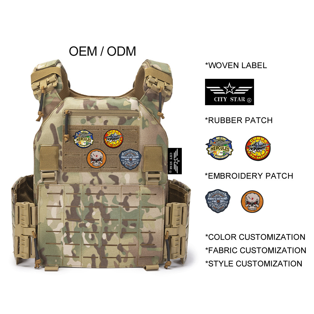 GAF 1000D Nylon Multicam Tactic Equip Laser Cut Molle Vest Durable Adjustable Plate Carrier Tactical Vest