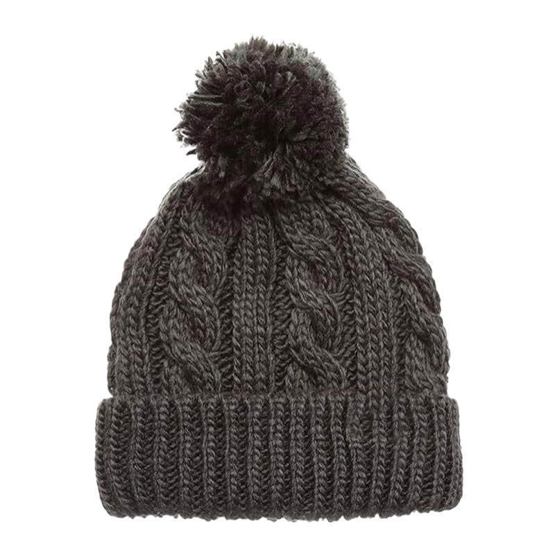 Winter Cable Sherpa Fleece Lined Ribbed Cable Knit Beanie Lattice Braided Knit Crossover Stitch Faux Fur Pom Soft Warm Hat