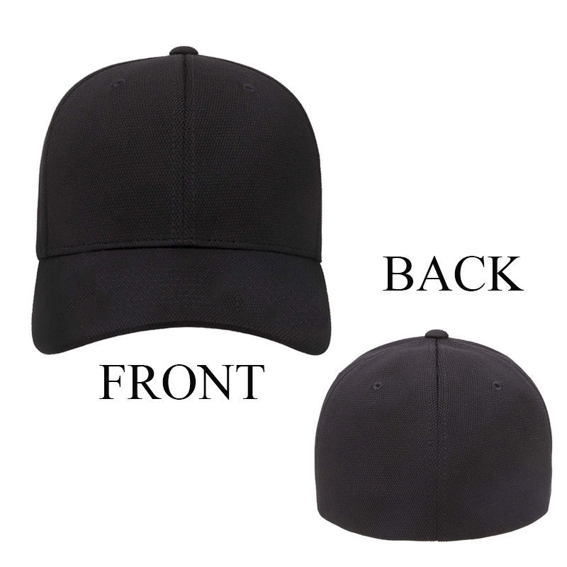 Customised Freely Curved Brim Fitted Polyester Baseball Cap Without Cliperd For Men