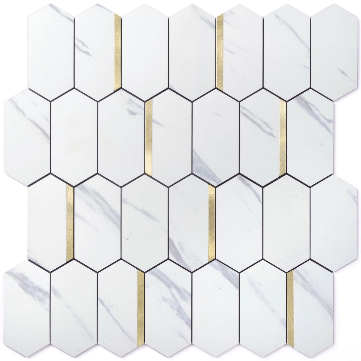 Self-adhesive Natual Pillar shape Backsplash mosaic Kitchen Peel and Stick Tile