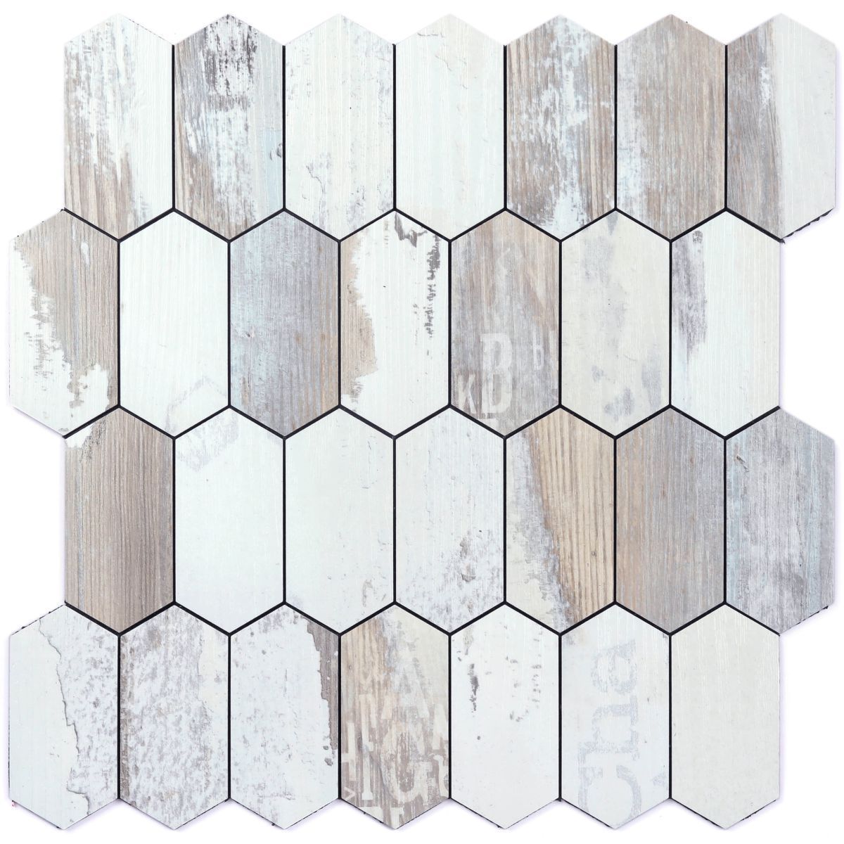 Self-adhesive Natual Pillar shape Backsplash mosaic Kitchen Peel and Stick Tile