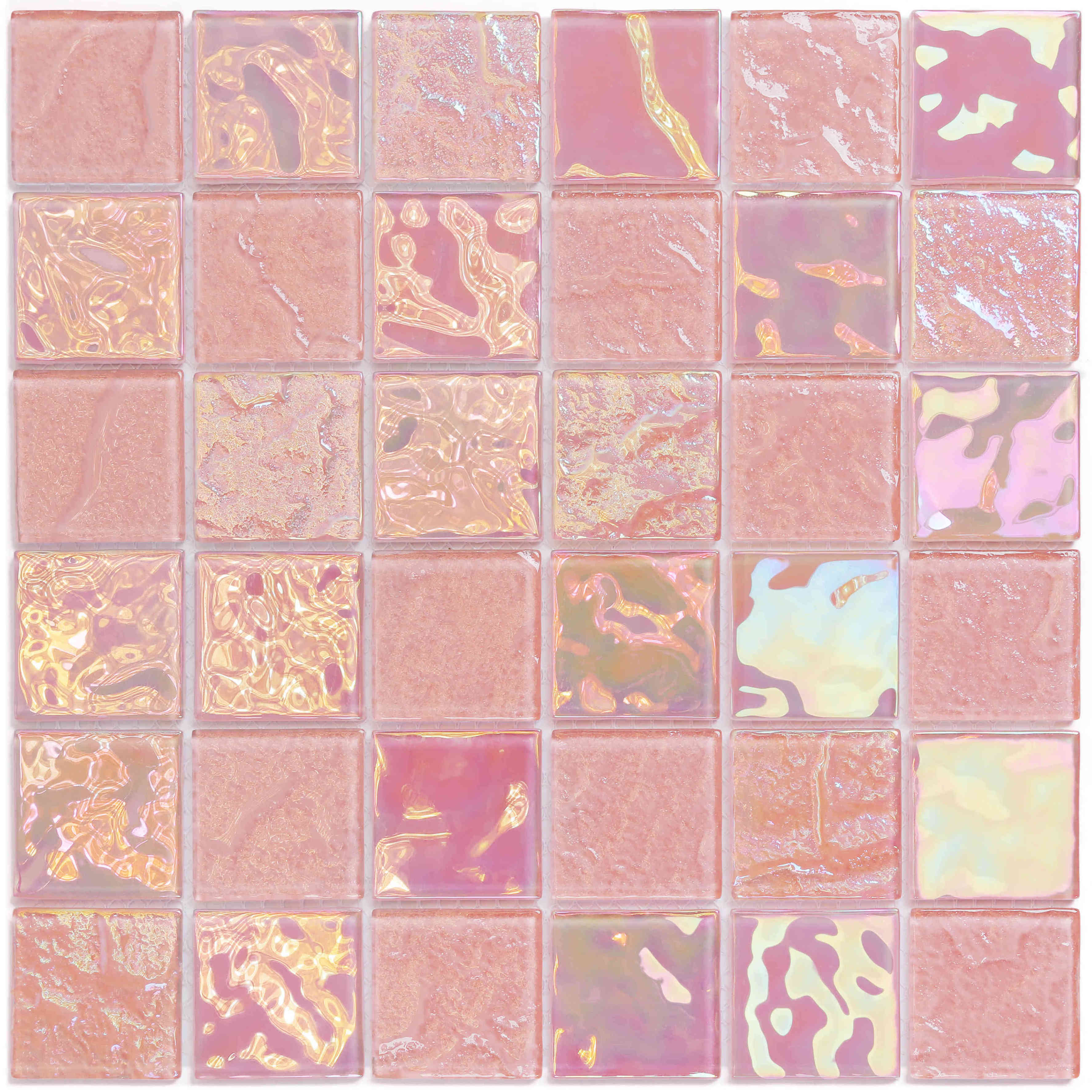 various Pink Cute Crystal Mosaic tile for bathroom and bedroom wall splash decoration materials swimming pool tiles