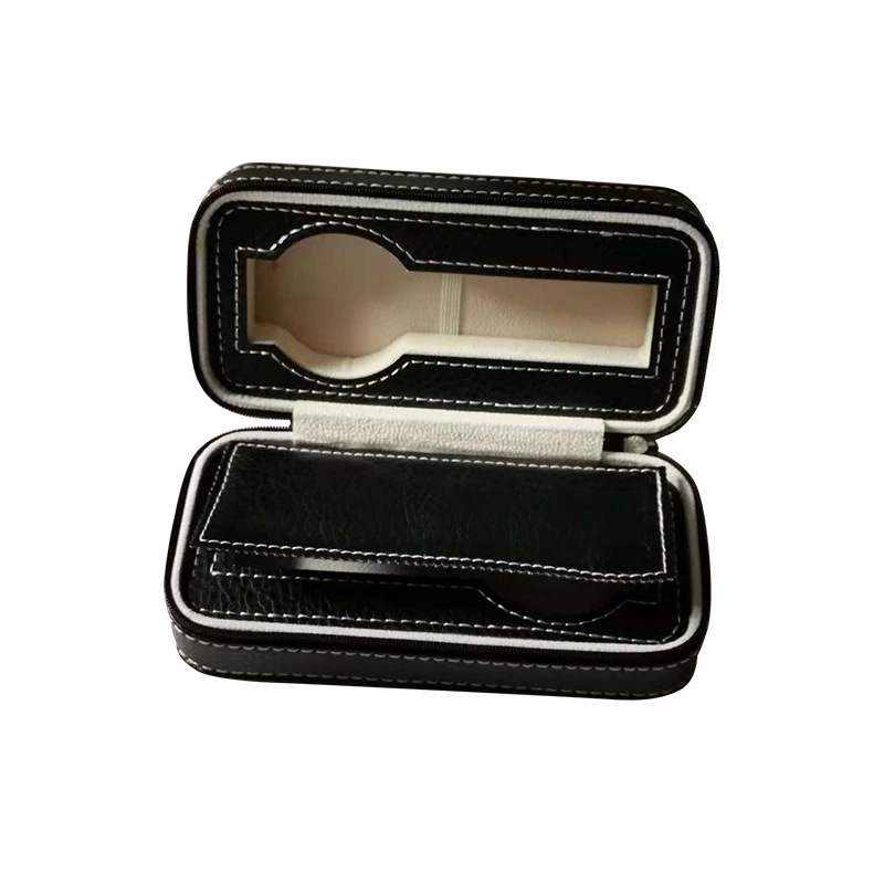 China Manufacturers watch brief case watch storage case display box zipper holder protective luxury watch case