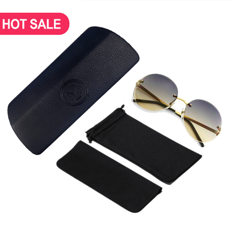 Luxury Eyeglasses Case Sunglasses Cloth Flap Soft PU Microfiber Pouch Leather Case Cloth Eyewear Clear Sunglasses Case