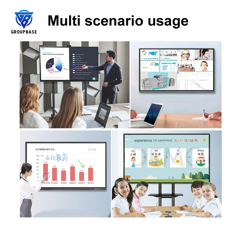 2024 Hot sell Interactive Boards 75 86  98  Interactive flat panel 4k Interactive Smart Boards For Schools Teaching