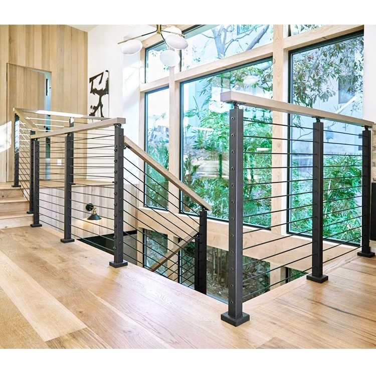 China Professional Customized Solid Wood Stair Tread Handrail Bracket Interior Mono Stringer  Staircase