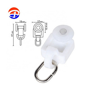 Garden curtain pulley hook accessories distance  Trietex straight track runner thickness for curtain track rail