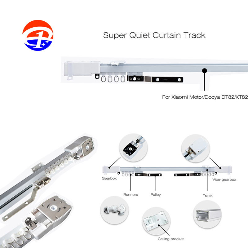 Gardens Custom Smart Curtain Track RF Control Hotel Home Automation Electric Motorized Curtain Motor Track