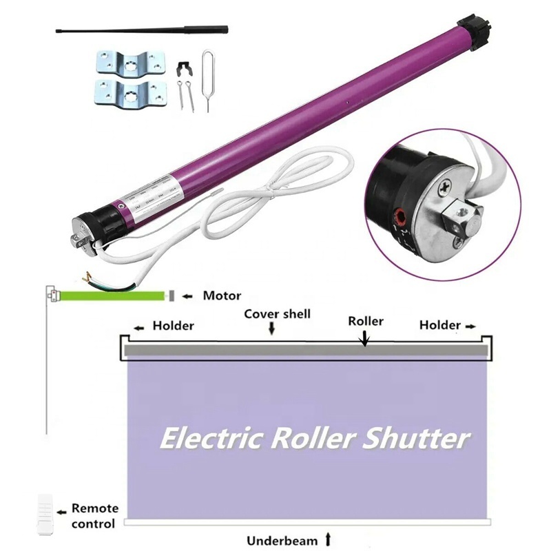 motorized up and down smart tubular curtain motor roll blinds window motor purple tuya google home products support