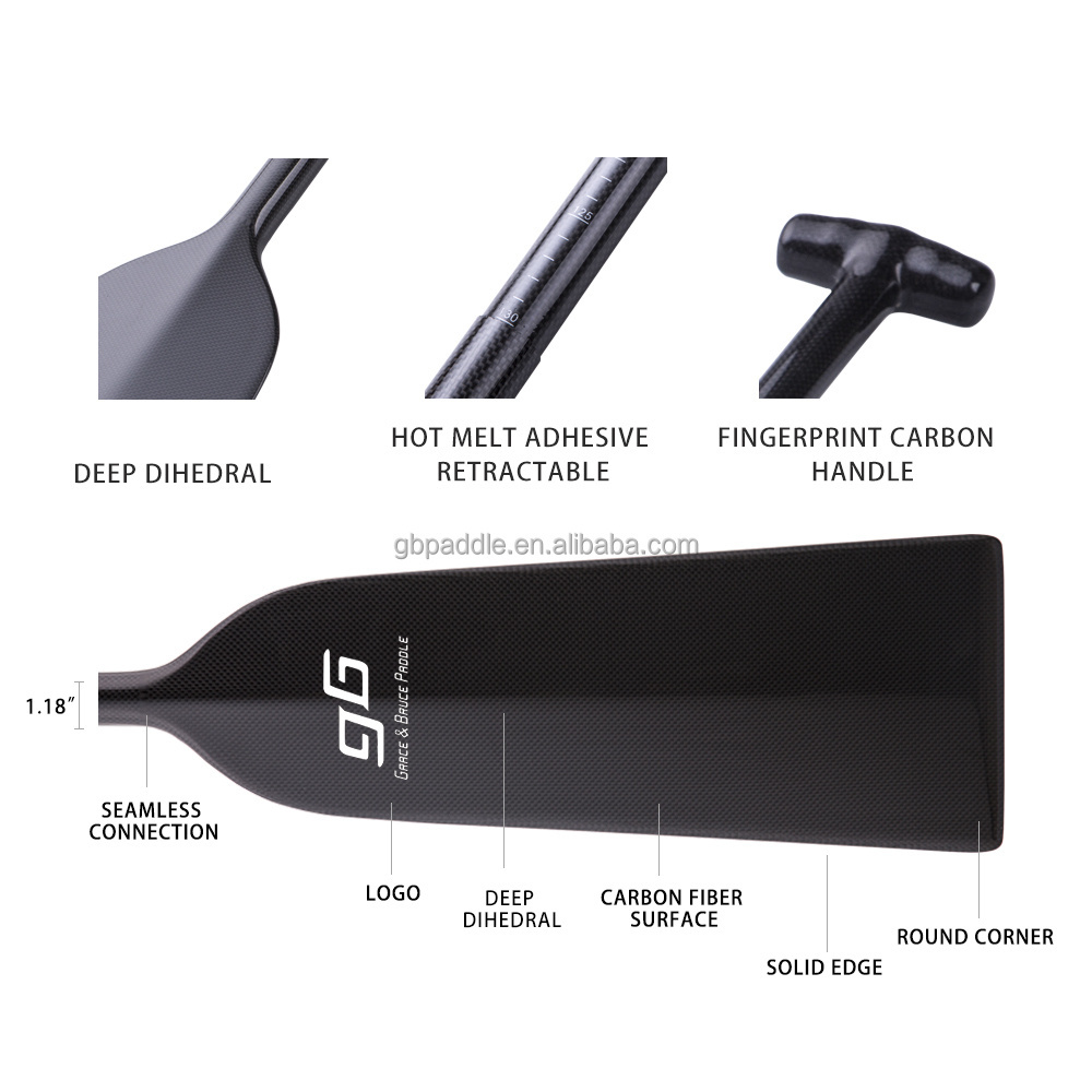 idbf dragon boat paddle/ adjustable/ carbon fiber/ racing boat paddle