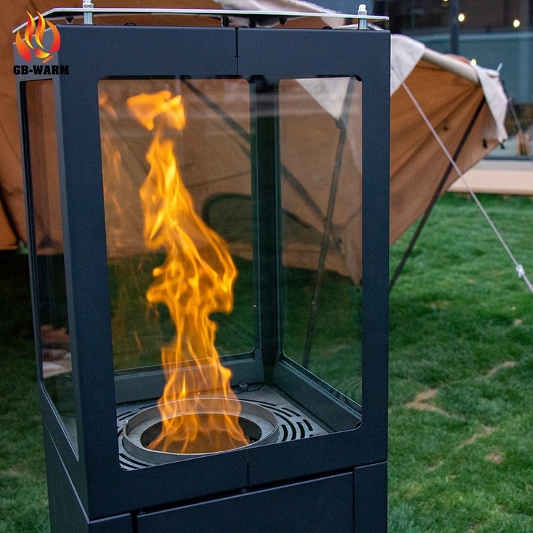 Hot Sales Pellet heater Outdoor High-end Products Wood Pellet Garden Fire pit use in garden with glass panels