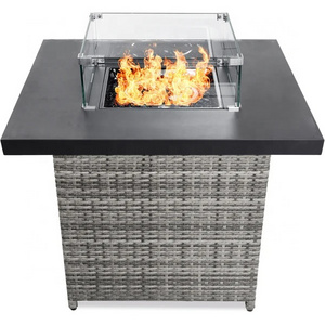 Rattan Furnitures Factory Direct Selling Hot Sale Modern Garden Table Top Portable Fire Pit