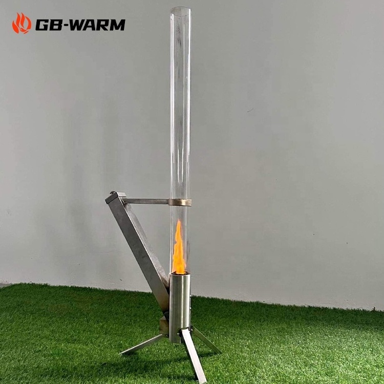 Highly Efficient 2024 Popular Glamour flame Wood Pellet Stove Wood Pellet Burning patio Heater