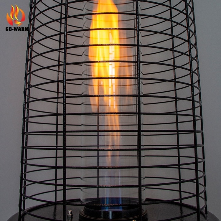 Good customer favoured garden treasure glass tube patio heater  low price table top outdoor patio heater