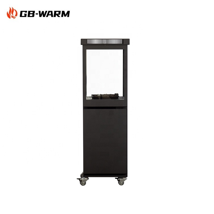 Movable Outdoor Gas Heater with Adjustable Flame Terrace Fire Pit