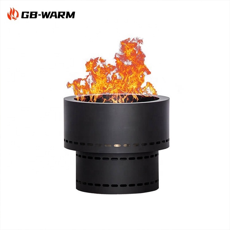 Garden outdoor camping picnic barbecue stainless steel smokeless wood pellet fire pit factory wholesale