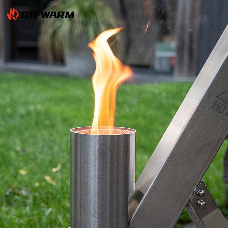 Outdoor wood pellet rocket stove smokeless environmentally friendly stainless steel garden patio heater