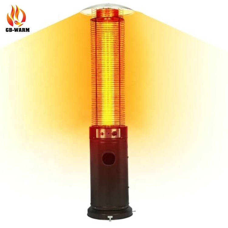 Good customer favoured garden treasure glass tube patio heater  low price table top outdoor patio heater