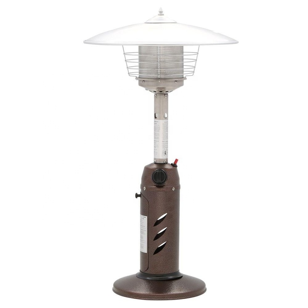 tabletop mushroom luxury patio heater with quartz-glass led illuminated