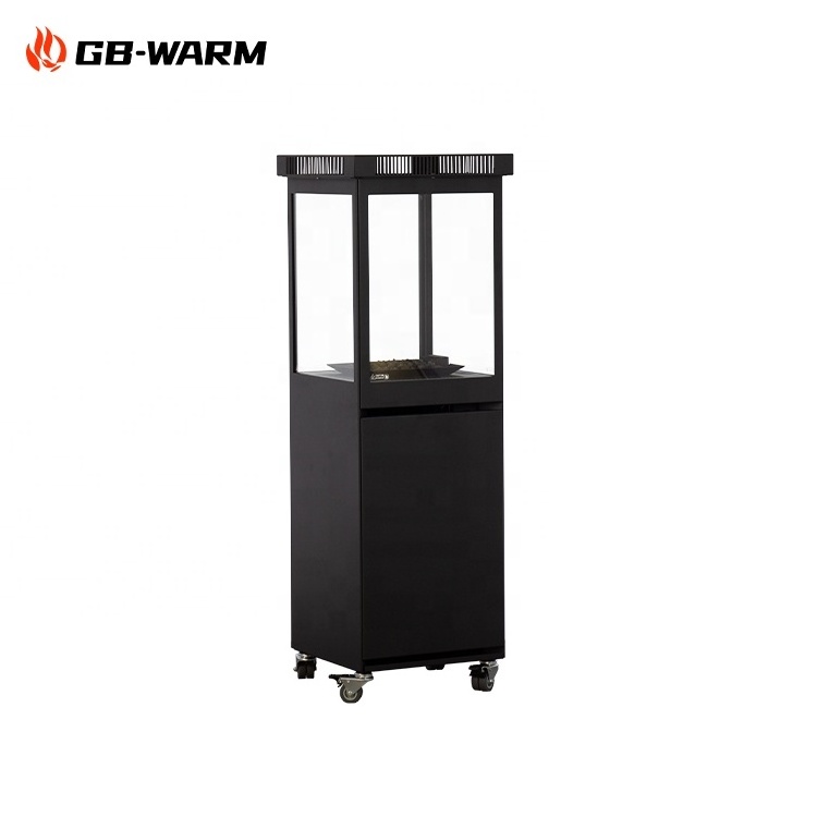 Movable Outdoor Gas Heater with Adjustable Flame Terrace Fire Pit