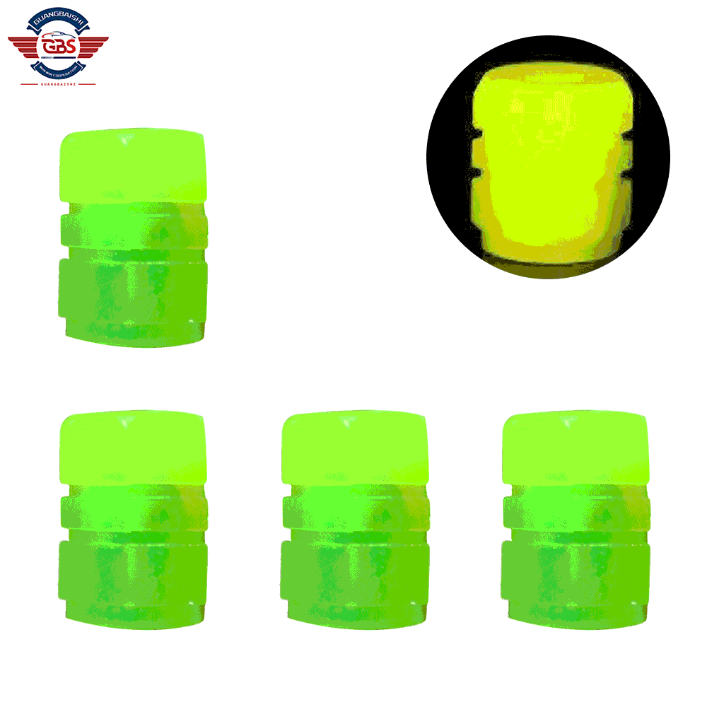 Car Wheel Hub Glowing Dust-proof Decorative Tyre Rim Stem Covers Applicable Motorcycle Bike Universal Luminous Tire Valve Ca p