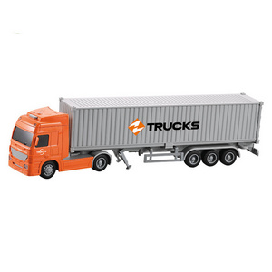 Hot Sale Container Car Truck Diecast Friction Toy Vehicles with Light and Sound for Kids