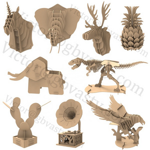 Cardboard Design animal puzzle children education model puzzle  3D Jigsaw Puzzle Educational Corrugated Paper