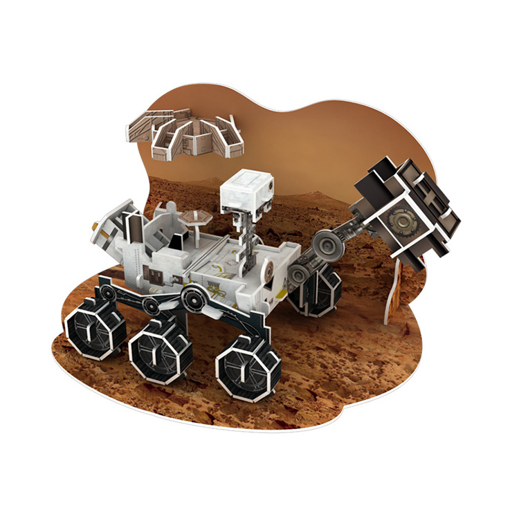 Factory Direct 3D DIY Paper Jigsaw Puzzle Game Curiosity Model Jigsaw, Satellite Rover