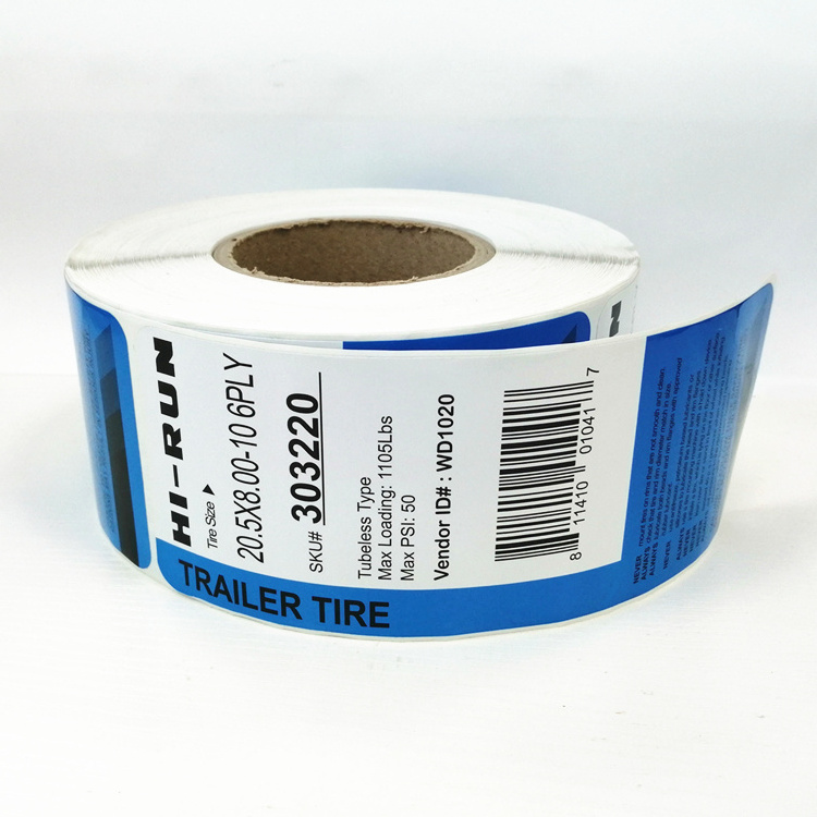 New Strong Adhesive Paper Sticker, Barcode Tire Sticker Label, Adhesive Label for Tyre