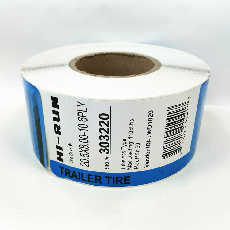 New Strong Adhesive Paper Sticker, Barcode Tire Sticker Label, Adhesive Label for Tyre