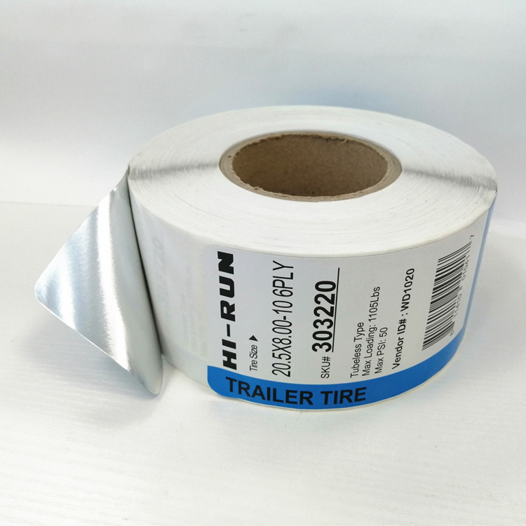 New Strong Adhesive Paper Sticker, Barcode Tire Sticker Label, Adhesive Label for Tyre